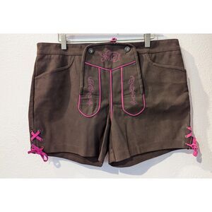 Janina faux suede button up shorts  Sz 42